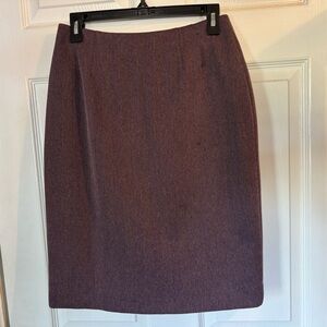 Levine Classics Women’s Petite 8P Purple Herringbone Pencil Skirt Lined Career